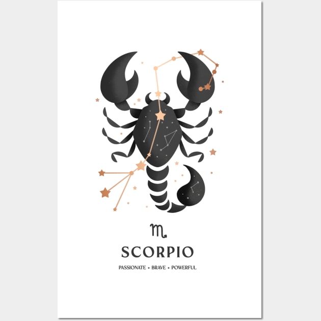 Scorpio Constellation Zodiac Series Wall Art by paulineberger